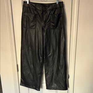 Maurices Edgely Black Leather Pants